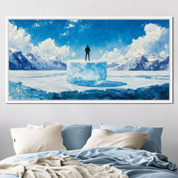 Solitude on Icy Summit - NicheCanvas