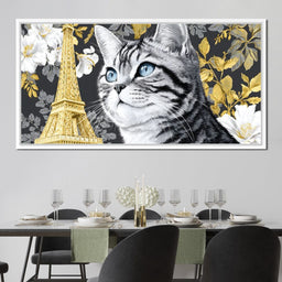Feline Elegance Parisian Dreams - NicheCanvas