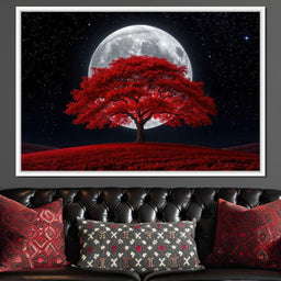 The Crimson Moon Tree - TooplesArt - NicheCanvas