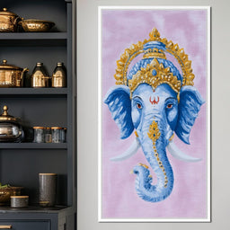 Sacred Blue Ganesha Majesty - NicheCanvas