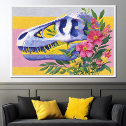 Dinosaur Bloom Fusion Canvas - NicheCanvas