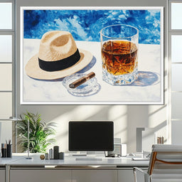 Cigar by the Pool - NicheCanvas