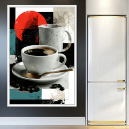 Morning Rituals Within Geometric Forms - NicheCanvas
