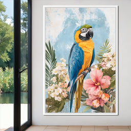 Radiant Parrot Blooms - NicheCanvas