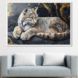 Golden Majesty Lynx Serenity - NicheCanvas