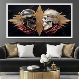Royal Duality Marble Skull Gold - NicheCanvas