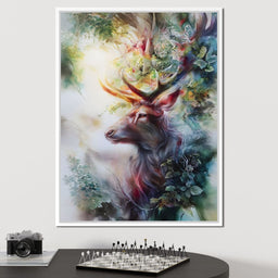 Majestic Forest Elk Guardian - NicheCanvas