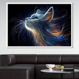 Celestial Feline Illuminations - NicheCanvas