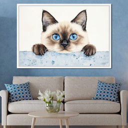 Curious Glance of Feline Eyes - NicheCanvas