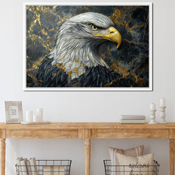 Majestic Eagle Golden Realm - NicheCanvas