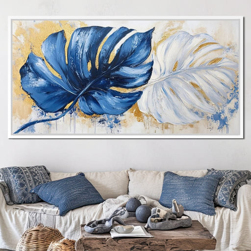 Blue Leaf Serenade Dreams Canvas Print