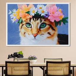 Floral Feline Elegance - NicheCanvas