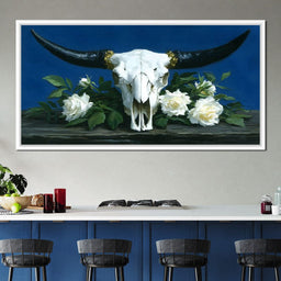 Bone Crown and Ivory Roses - NicheCanvas