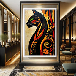 Feline Symphony Shadows - NicheCanvas