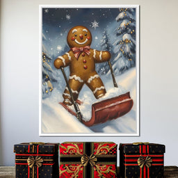 Gingerbread Joy Snowy Trek - NicheCanvas