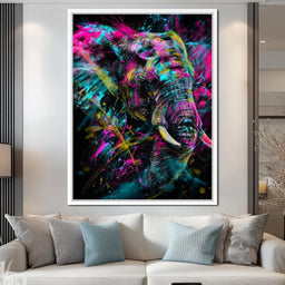 Vibrant Spirit of the Elephant - NicheCanvas