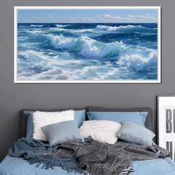 Cerulean Ocean Waves Seascape Dream - NicheCanvas