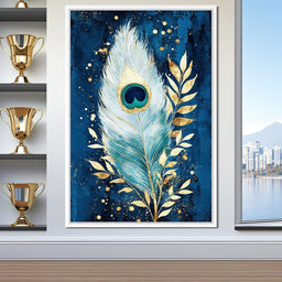 Peacock Plumage Radiance - NicheCanvas