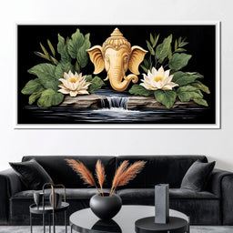 Tranquil Ganesh Divinity Reverie - NicheCanvas