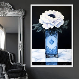 White Blossom Elegance Flourish - NicheCanvas