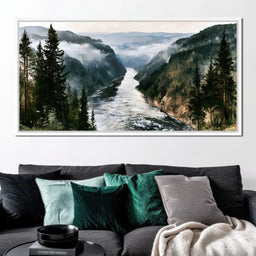 Where The Mountain River Bends - NicheCanvas