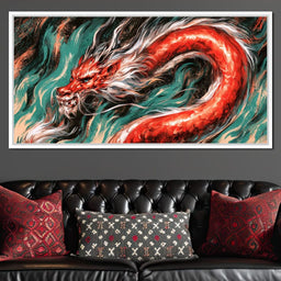Dragon Waking From The Jade Currents - NicheCanvas
