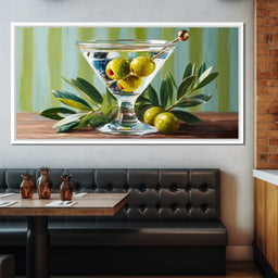 Olive Martini Still Life Delight - NicheCanvas