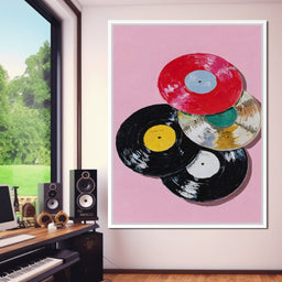 Retro Vinyl Record Pop Splash - NicheCanvas