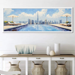 Cityscape Oasis Panorama - NicheCanvas