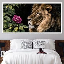 Gentle King Lion Finds Solitude - NicheCanvas