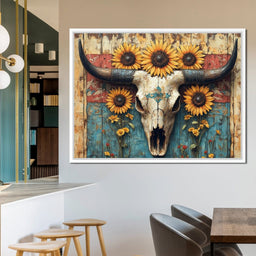 Sunflower Skulls Vintage Charm - NicheCanvas