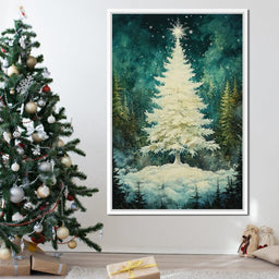Enchanted Christmas Tree Radiance - NicheCanvas