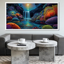 Neon Reef Falls - TooplesArt - NicheCanvas