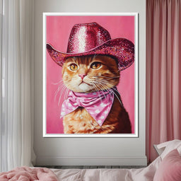 Pink Rodeo Cat Swagger - NicheCanvas