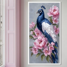 Peacock Among Blossoms - NicheCanvas