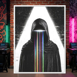 Eclipse of Neon Streams - NicheCanvas