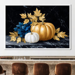 Golden Harvest Marble Elegance - NicheCanvas
