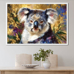 Golden Koala Portrait Glow - Neal Hackett - NicheCanvas
