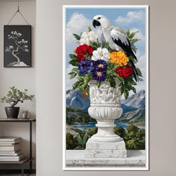 Alpine Parrot and Floral Majesty - NicheCanvas