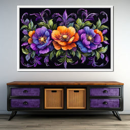 Floral Symphony Dreamscape - NicheCanvas