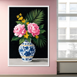 Floral Elegance in Blooming Vase - NicheCanvas