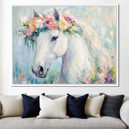 Majestic Equine Blossoms - NicheCanvas
