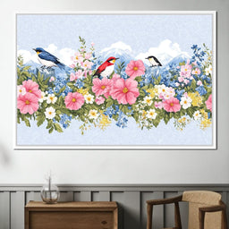 Birds Among Blossoming Peaks - NicheCanvas