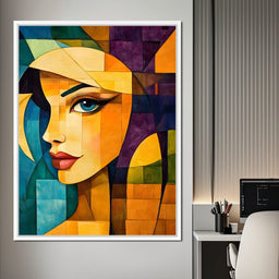 Geometric Elegance Portrait - NicheCanvas
