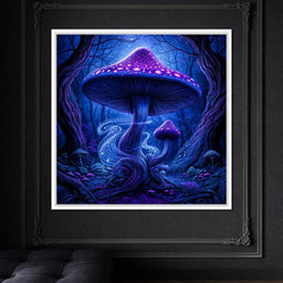 Neon Fungi Fantasy - TooplesArt - NicheCanvas