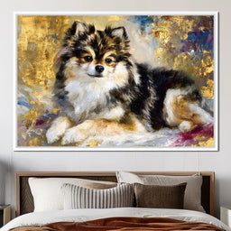 Golden Pomeranian Portrait Glow - NicheCanvas