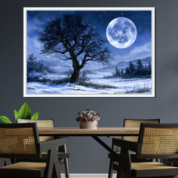 Midnight Frost Under The Lunar Glow - NicheCanvas