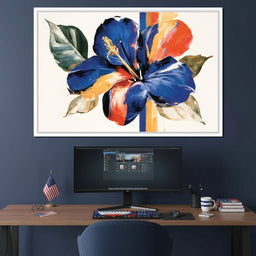 Vibrant Petals Resting On Vertical Light - NicheCanvas