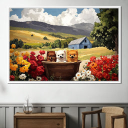 Fluffy Trio - NicheCanvas