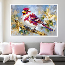 Golden Petal Songbird - NicheCanvas
